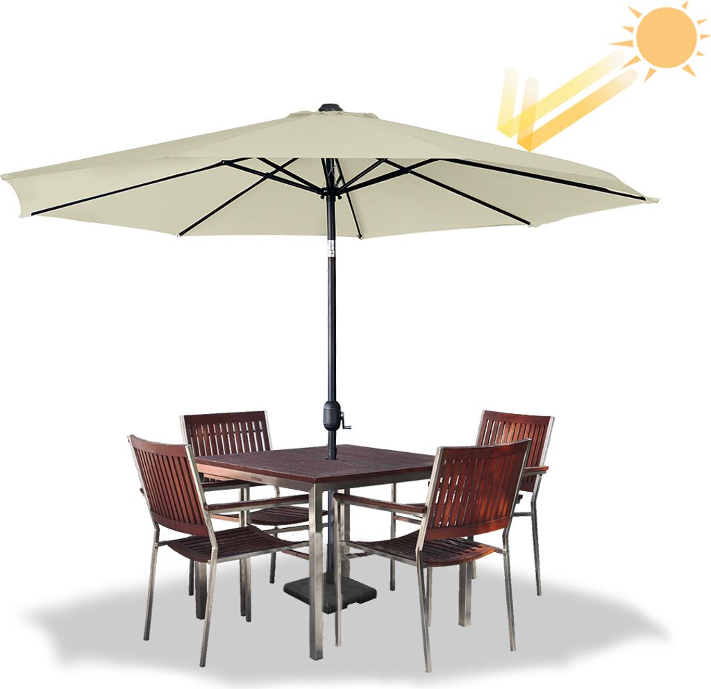 LZQ Parasol Ø300cm Parasol de marché avec manivelle Image du produit 