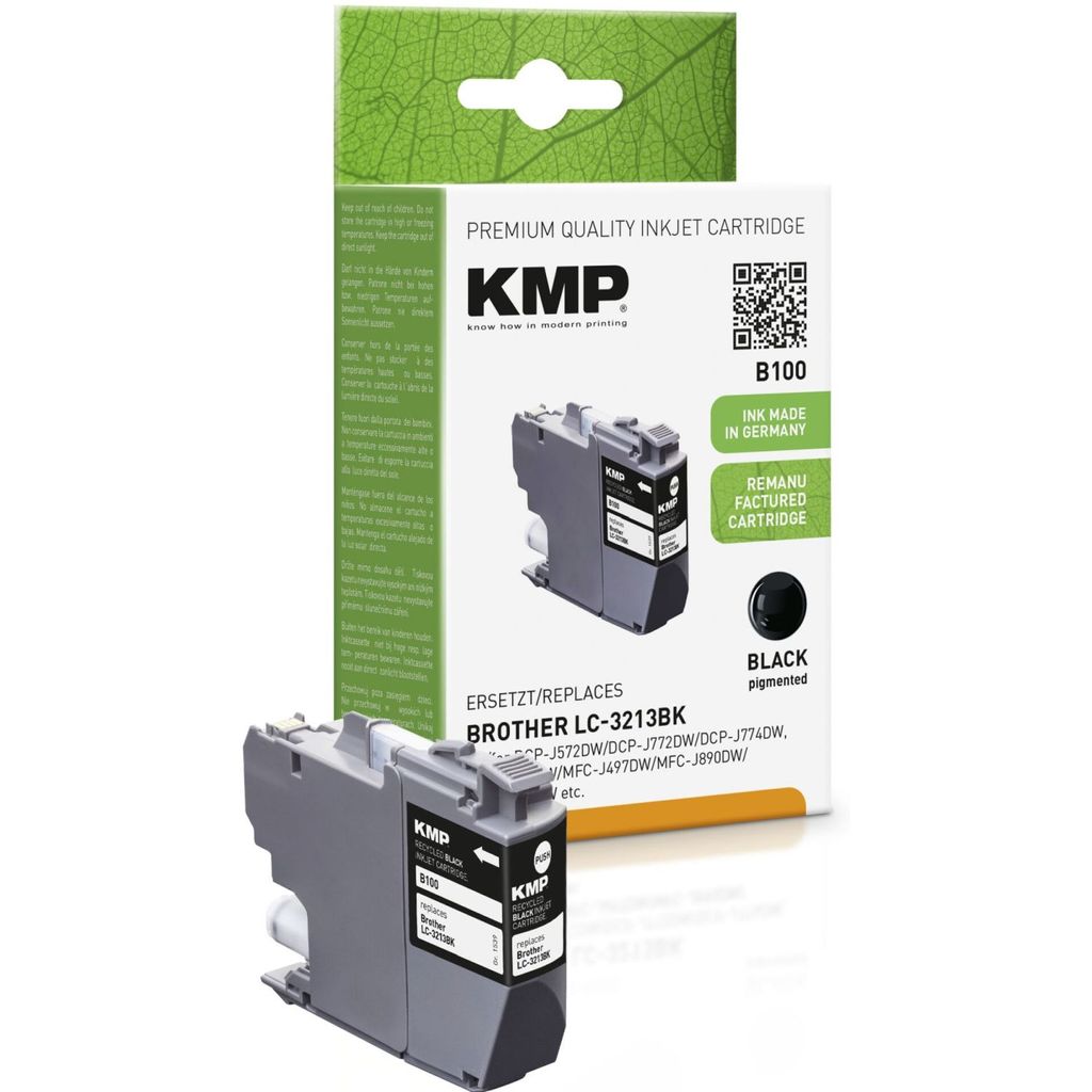 KMP B100 Tintenpatrone schwarz kompatibel mit Brother Produktbild 
