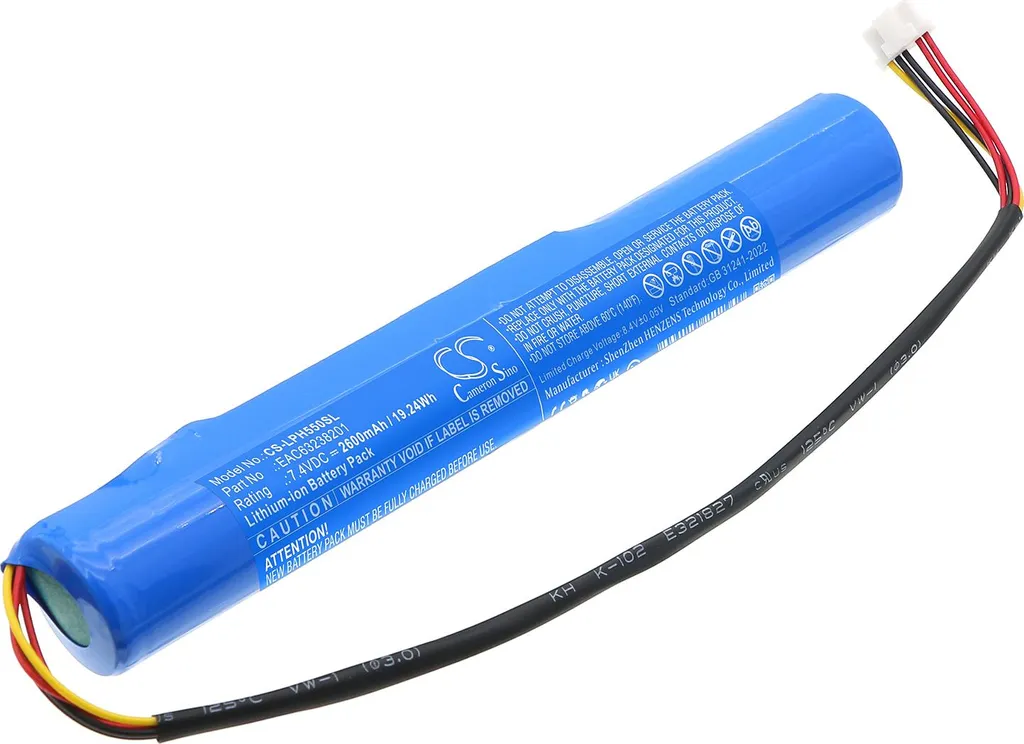 TECHTEK Batteria compatibile con [LG] PH550 sostituisce EAC63238201, per TD-Bb16LG