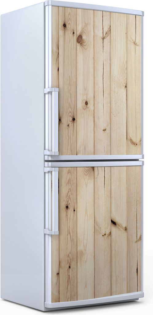 Kühlschrankdekoration 60x180 cm Aufkleber auf dem Kühlschrank - Helles Holz