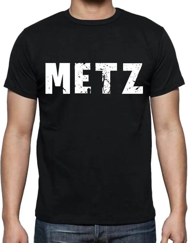 Herren Grafik T-Shirt Metz Öko-Verantwortlich Vintage Jahrgang Kurzarm Lustige Druck Geburtstag Geschenk Mann