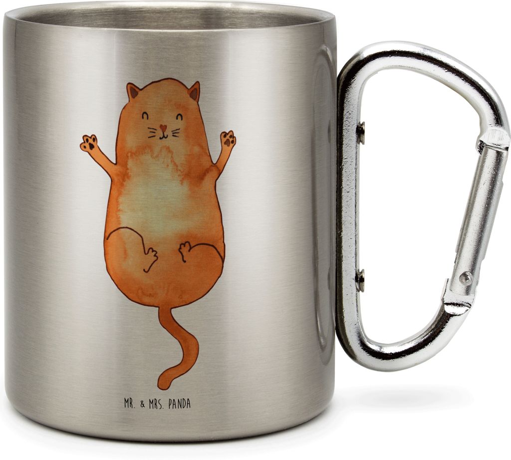 Mr. & Mrs. Panda Teetasse Katze Umarmen - Transparent - Produktbild 