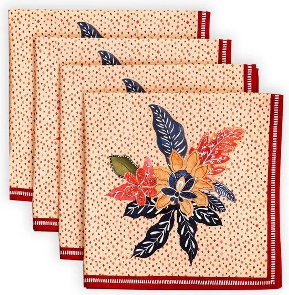 Serviettes 100% coton absorbant 45x45 cm - Tissage premium lot de 4