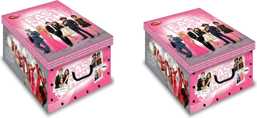 Ordnungsboxen Deko Karton2er Set Box Clip East High School Musical Aufbewahrungsbox für Haushalt Büro Wäsche Geschenkbox Dekokarton Sammelbox Me...