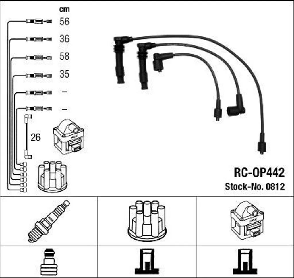 Prezzo Basso: Set Cavi Candela NGK 0812 Opel Vectra B - Consegna 24h