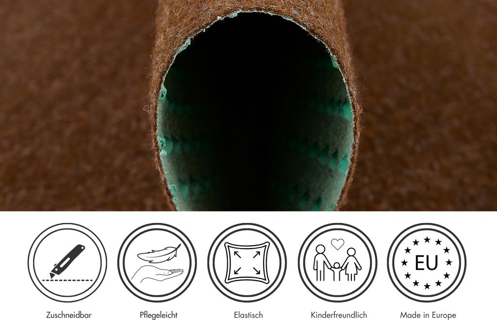 Kunstrasen Braun - 400 x 1000 cm - mit Noppen zur Drainage Produktbild 8