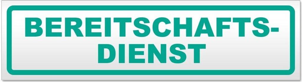 Kiwistar - Autoaufkleber - Türkis - 60 x 16 cm - Bereitschaftsdienst - Hinweis Aufkleber Sticker für Auto, Kfz, Fahrrad, PKW, LKW