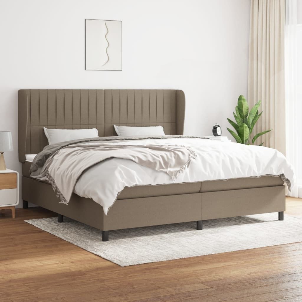 Maison Exclusive - Boxspringbett mit Matratze Taupe 200x200 cm Stoff