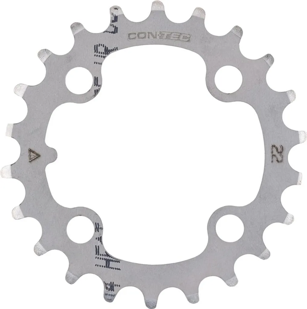 Plateau de pédalier 22 dents entraxe 64mm CONTEC argenté symétrique