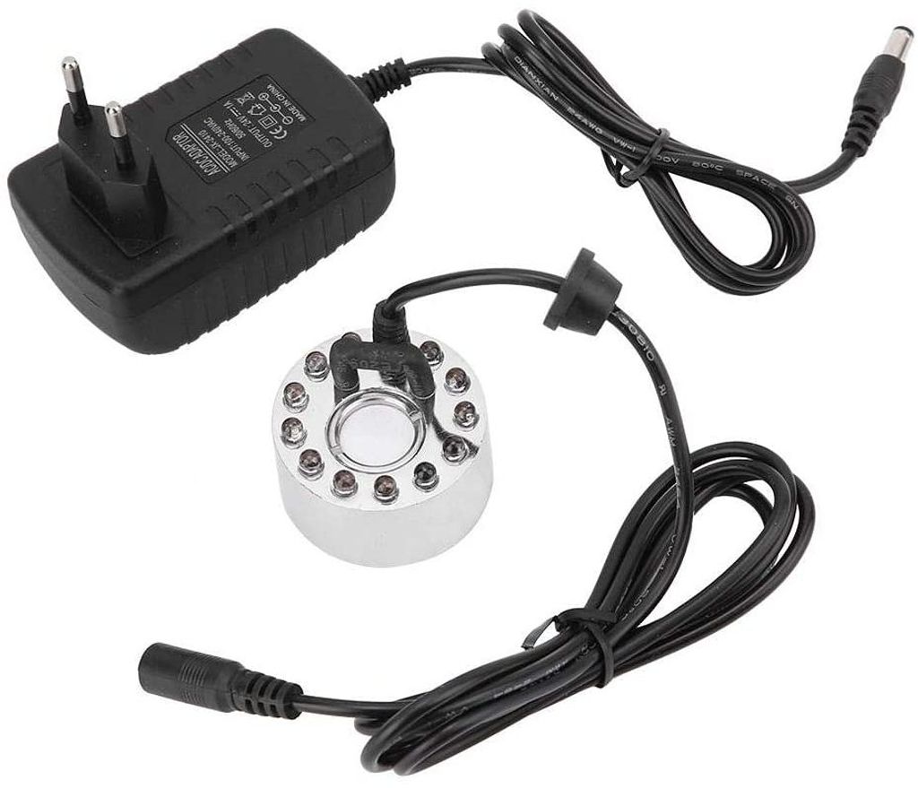 Aquarium Nebelerzeuger 12 LED Beleuchtung Teich Nebel Hersteller Maschine Mist Maker Nebelmaschine Luftbefeuchter Landschaft Dekoration für Brunne...