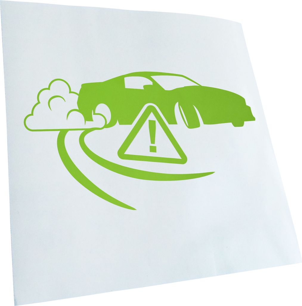 Kiwistar - Autoaufkleber - -Achtung Drift King Heckscheibenaufkleber - Aufkleber für Auto Kfz Fahrrad, LKW, Truck Mofa