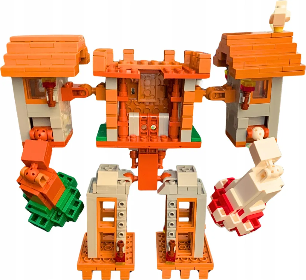 Jeu de Construction Minecraft Interactif : Robot Géant et Base Fortifiée LED