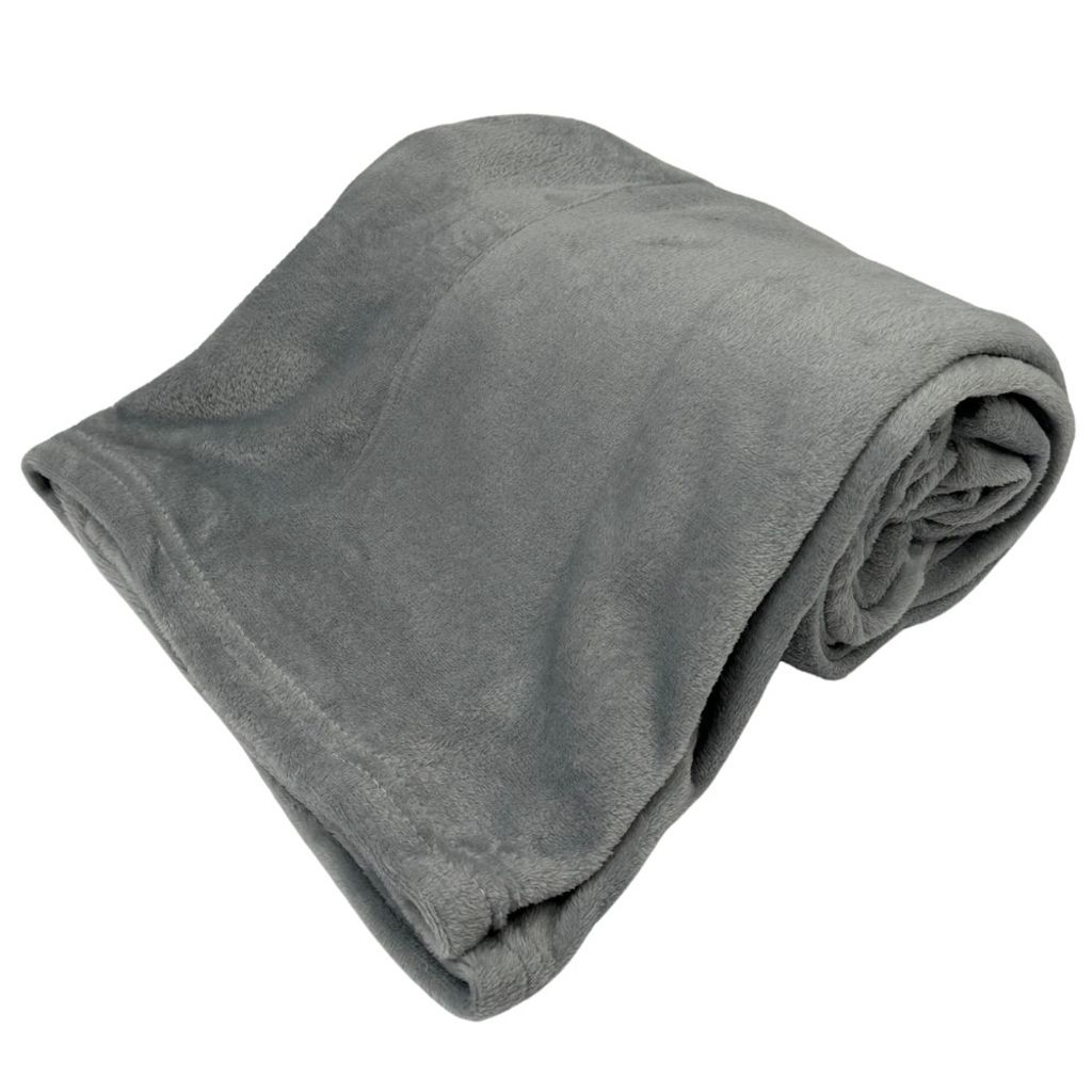 Home Elements Coperta in microflanella, grigio Immagine del prodotto 