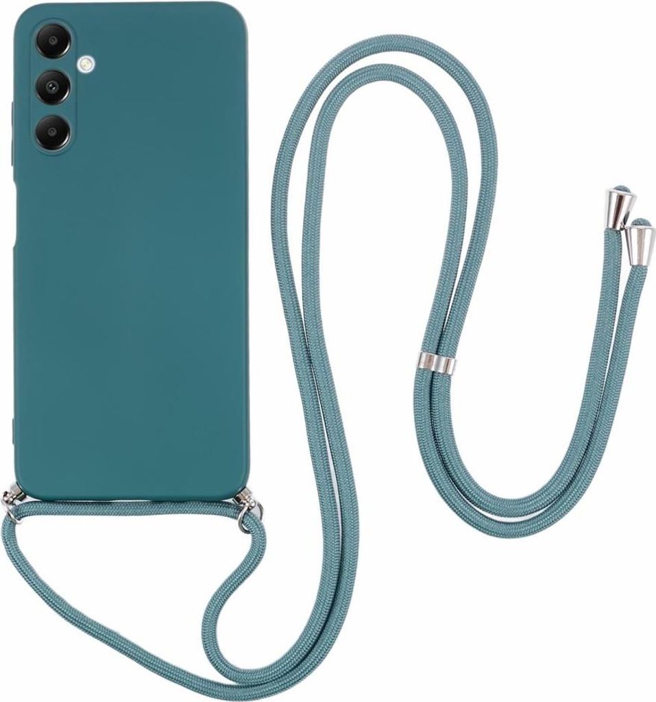 Samsung Galaxy A05s Hülle - Coverup Colour TPU Back Cover mit Handykette - Everglade Green