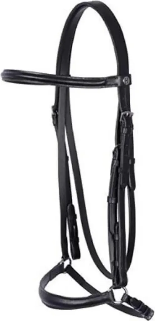 Équipement de Dressage Harry's Horse Bridle Muserolle Drop Noir Cob