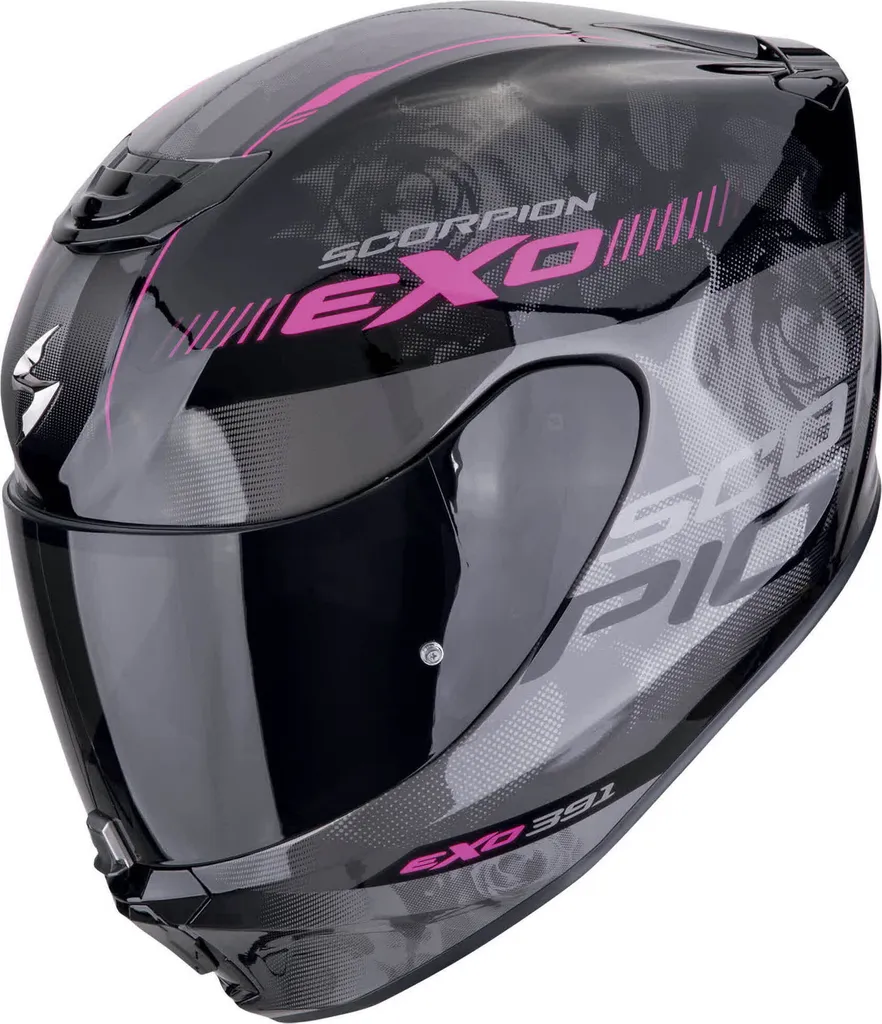 Casque Scorpion EXO-391 AVA pour Route et Ville - Noir / Rose, 59-60cm