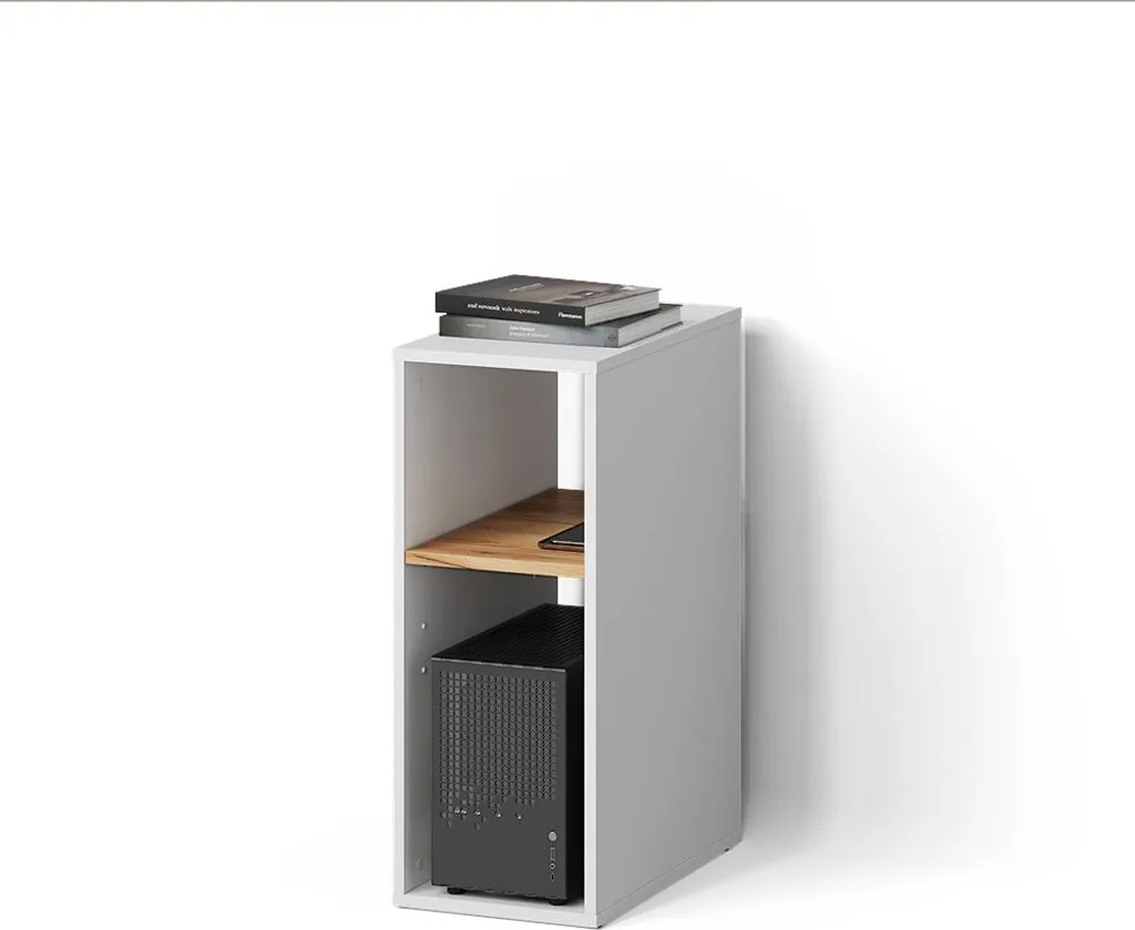 Mobile PC Livinity Lorena 28.5x72cm | Rovere Bianco/Oro Luxury