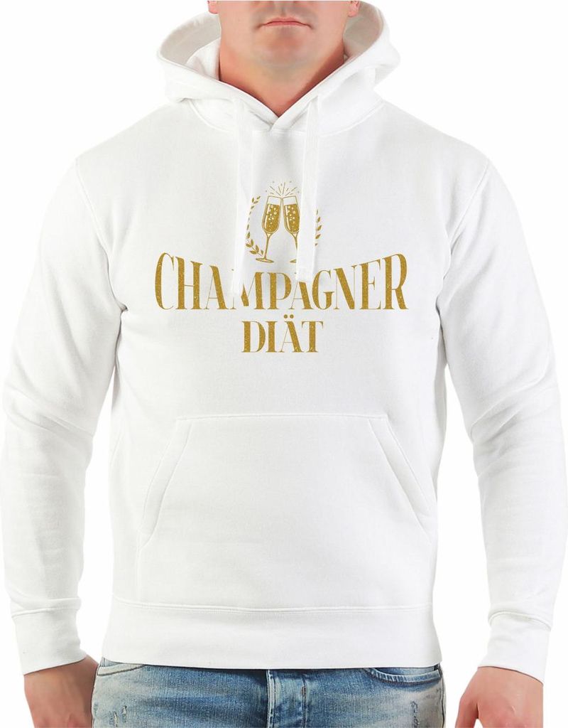 Herren Kapuzenpullover Champagner Diät in GOLD