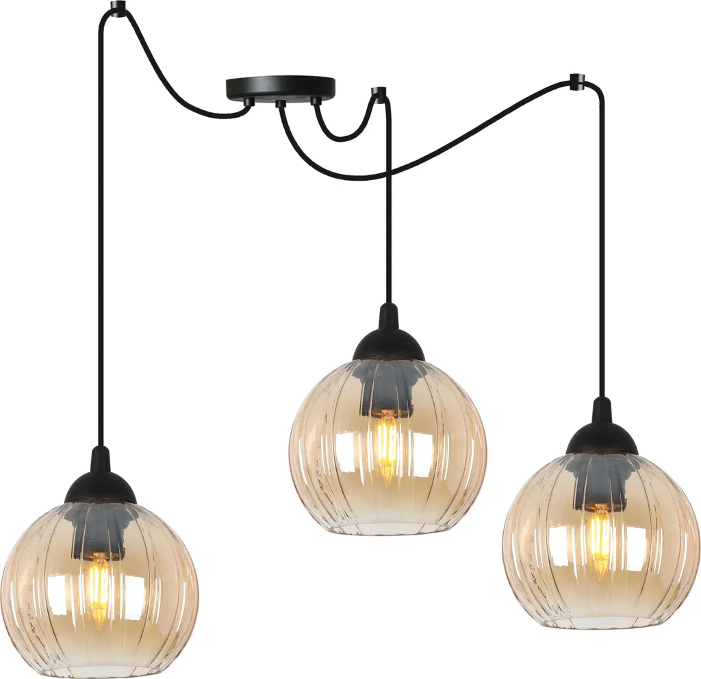 Suspension araignée 3 lampes pour un éclairage doux E27 - 5