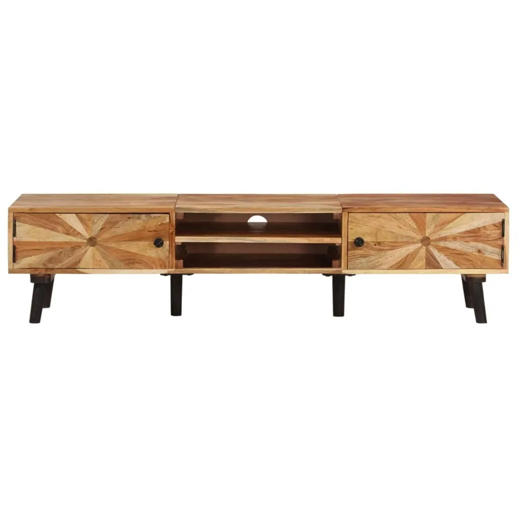 Meuble TV vidaXL 145x35x35 cm en bois massif d'acacia robuste et chic