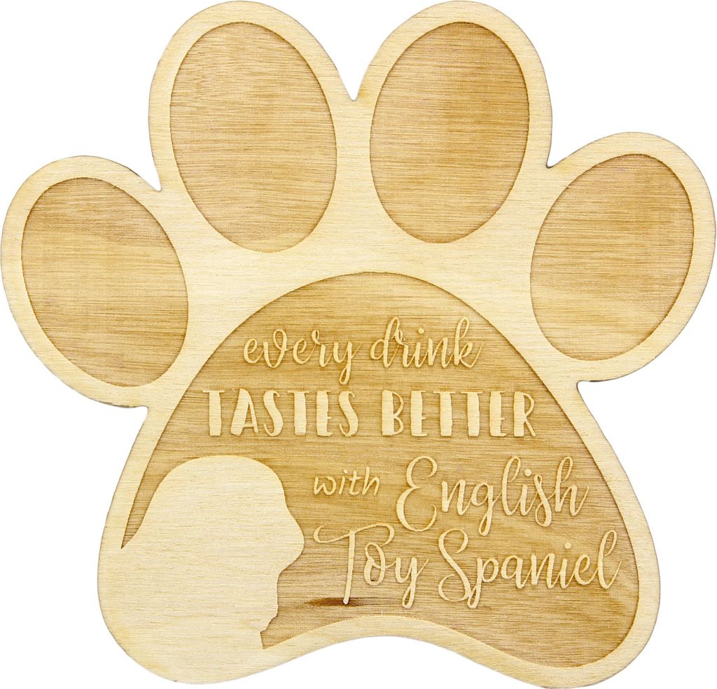 King Charles Spaniel, English Toy Spaniel - Tasse Untersetzer, graviert Untersetzer mit Hund, Geschenk für Hundeliebhaber von Art-Dog Marke