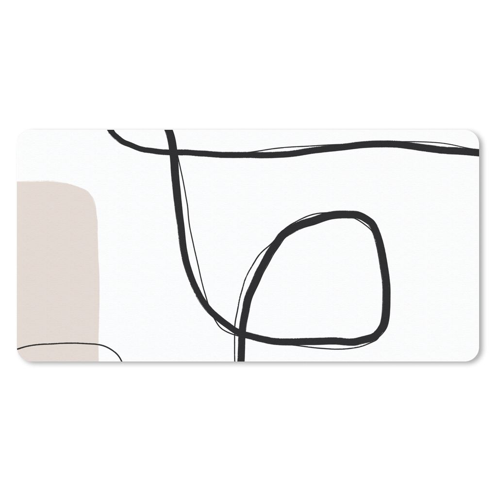 MuchoWow Schreibtischunterlage Abstrakt - Pastell - Minimalismus 80x40 cm - XXL Mauspad - Gaming Mauspad