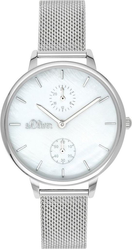 s.Oliver Damen Uhr Armbanduhr Edelstahl SO-3582-MM