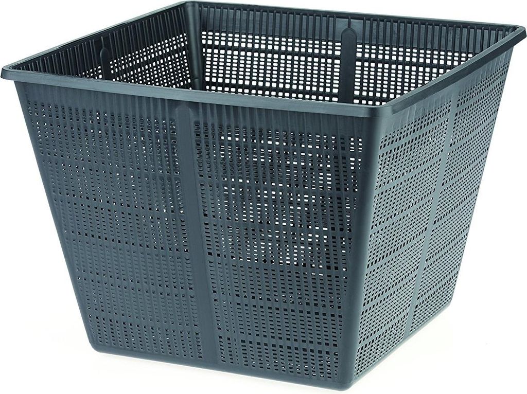 Teichpflanzkorb 35 x 35 cm Kunststoff, eckig, schwarz Produktbild 