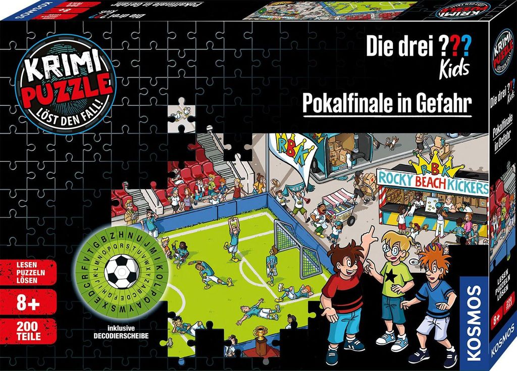 KOSMOS Krimipuzzle Die drei ??? Kids Pokalfinale in Gefahr, Immagine del prodotto 