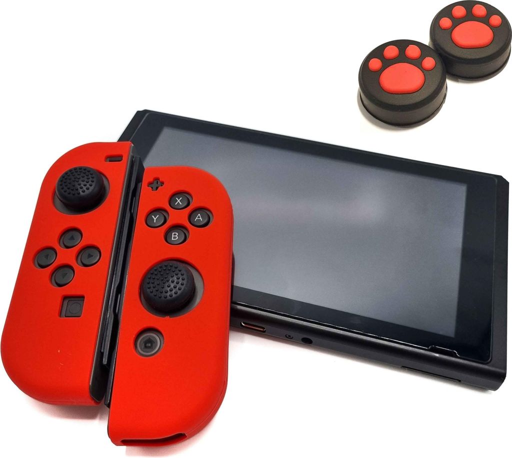 Thumbgrips - Hoesjes & Skins + Thumb Grips voor Nintendo Switch 1 - Performance Gaming Case - Soft Grip Covers - Anti-Slip Joy-Con Controller Acces...