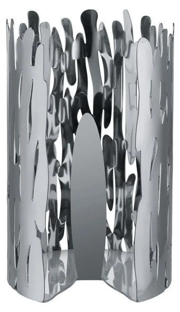 Porte-papier Alessi Barkroll BM04 en Acier Inox avec Motif Écorce Découpé Laser