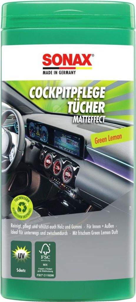SONAX Cockpit-Tücher 04128000 Dose 247g Produktbild 