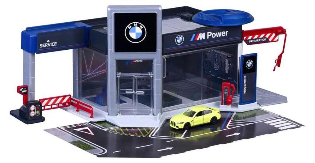 Majorette 8502106000 - BMW Showroom Set + 1 Vehicle - Neu Produktbild 