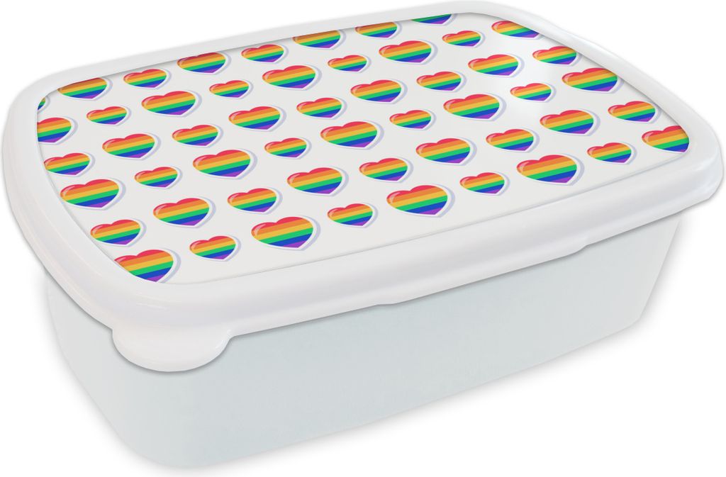 KitchenYeah Lunchbox Brotzeit Brotdose 17x11 cm Stolz - Muster - Liebe Kinder Brotzeitdose - Lunch Box - Kinder - Sandwich-Box - Schulbox - Lunch...
