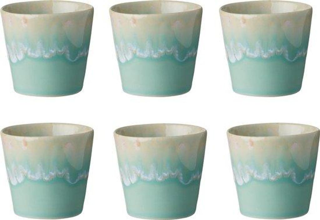 Costa Nova Grespresso Lungo-Tassen – 6er-Set – Azur – 7,5 cm große Kaffeetassen