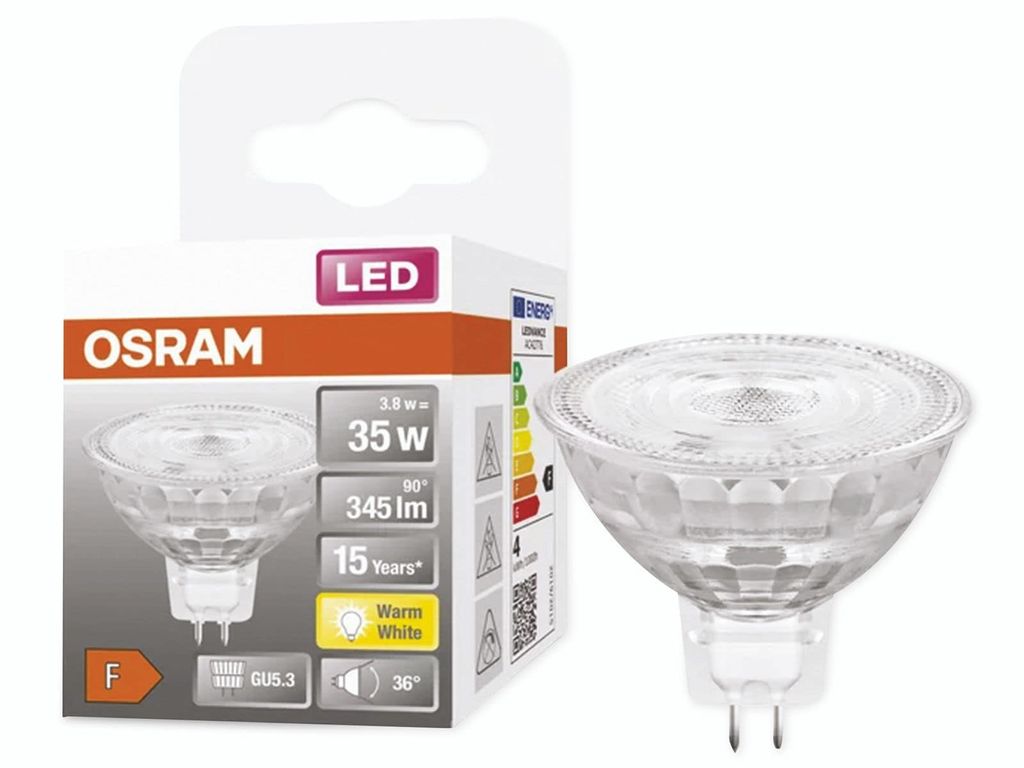 Osram LED STAR MR16 (GU5.3) 50 36° 8W 827 • LED-Lampen (Leuchtmittel) bei