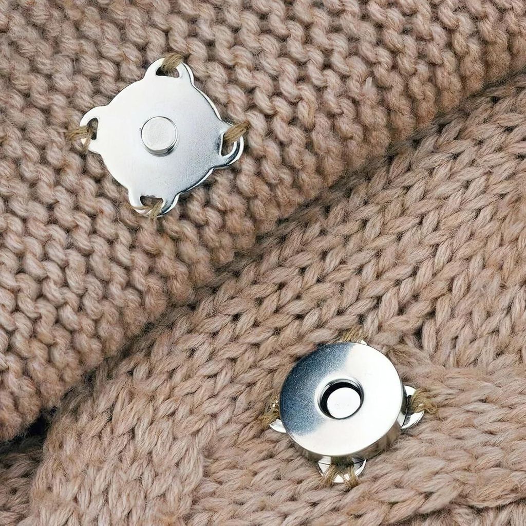 20 Stück Magnetische Knöpfe - 14mm Druckknöpfe zum Nähen - Handgemachte Magnetverschluss für Taschen - Metall Plum Magnetknopf für Kleidung D...