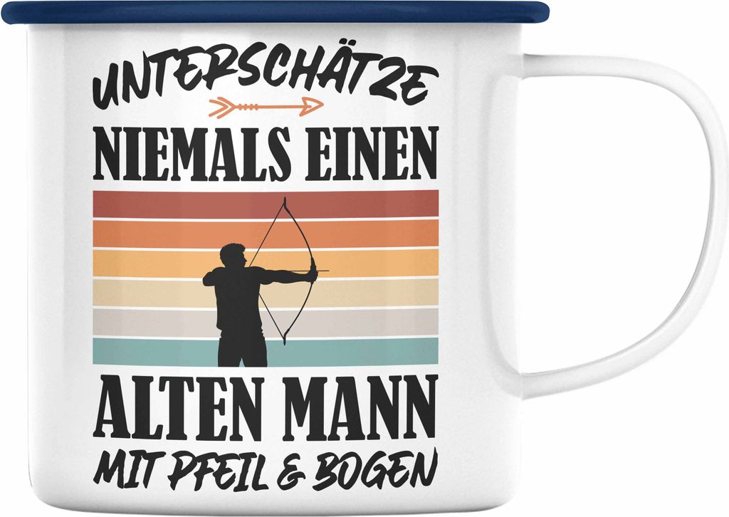 Trendation - Bogenschießen Geschenk Erwachsene Emaille Produktbild 