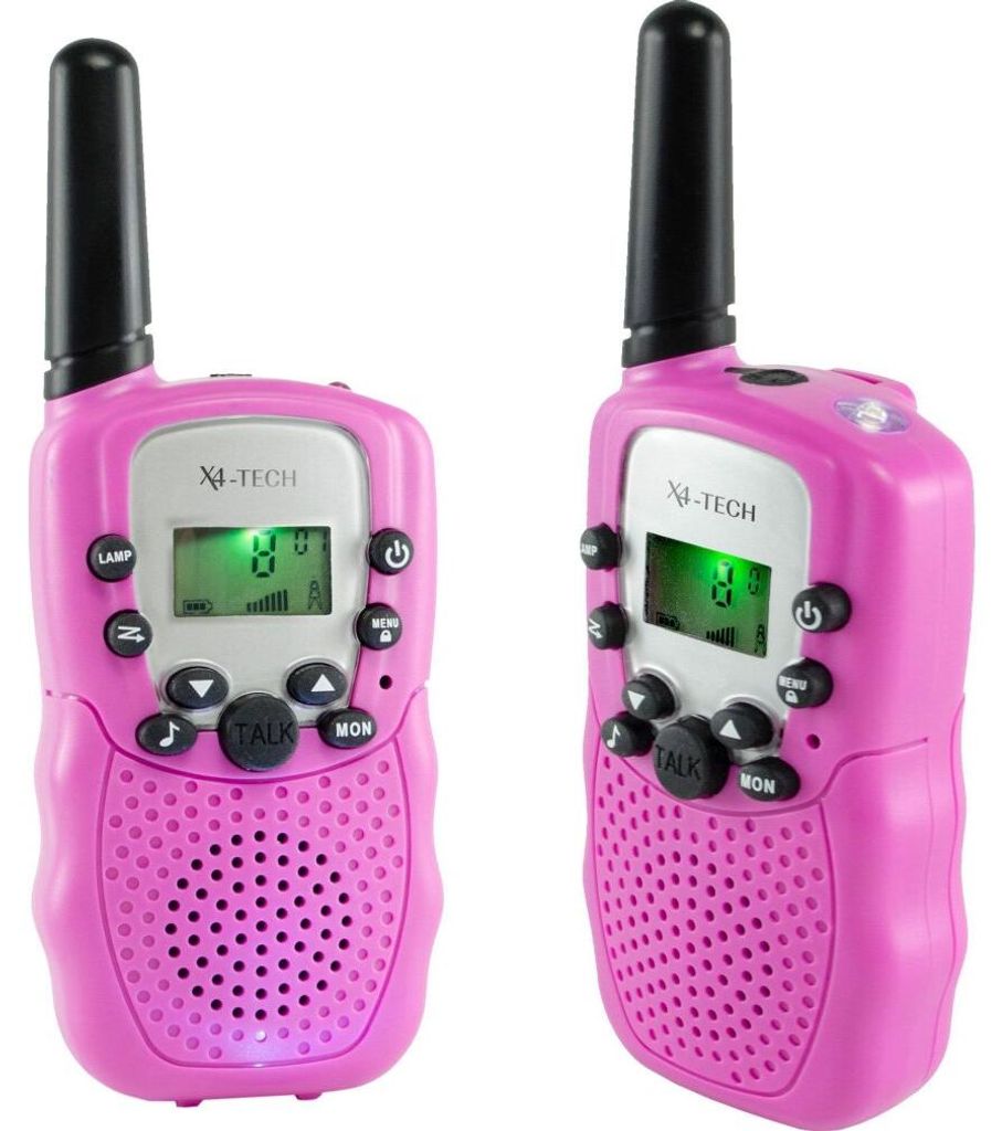 X4-TECH Walkie Talkie set di 2 rosa Immagine del prodotto 
