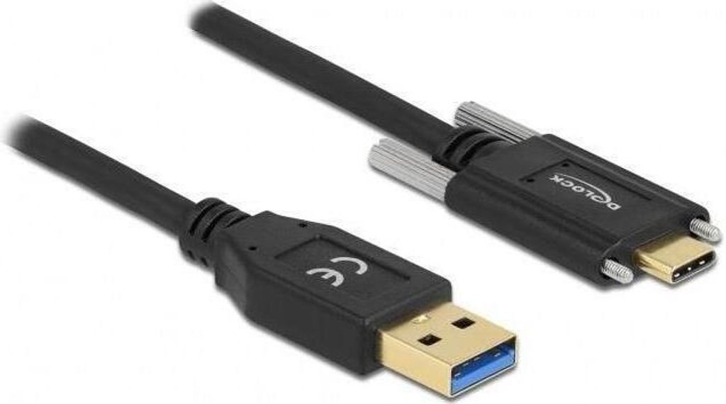 DeLOCK 84017 USB Kabel 1,5 m USB 3.2 Gen 1 (3.1 Gen 1) USB A USB C Schwarz (84017)