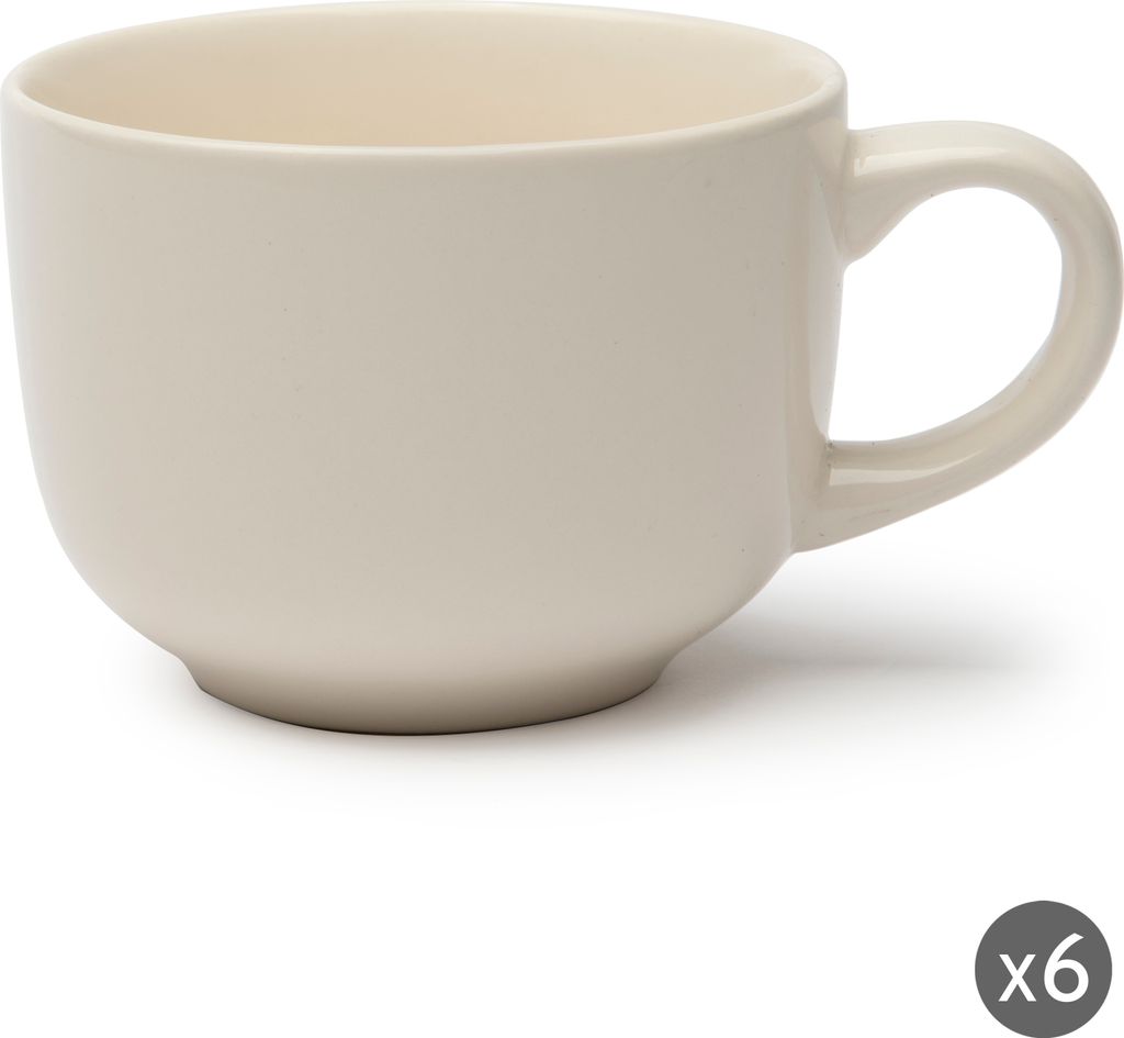 Excelsa Set Von 6 Jumbo Tasse Fashion White Keramik 52 cl Weiß