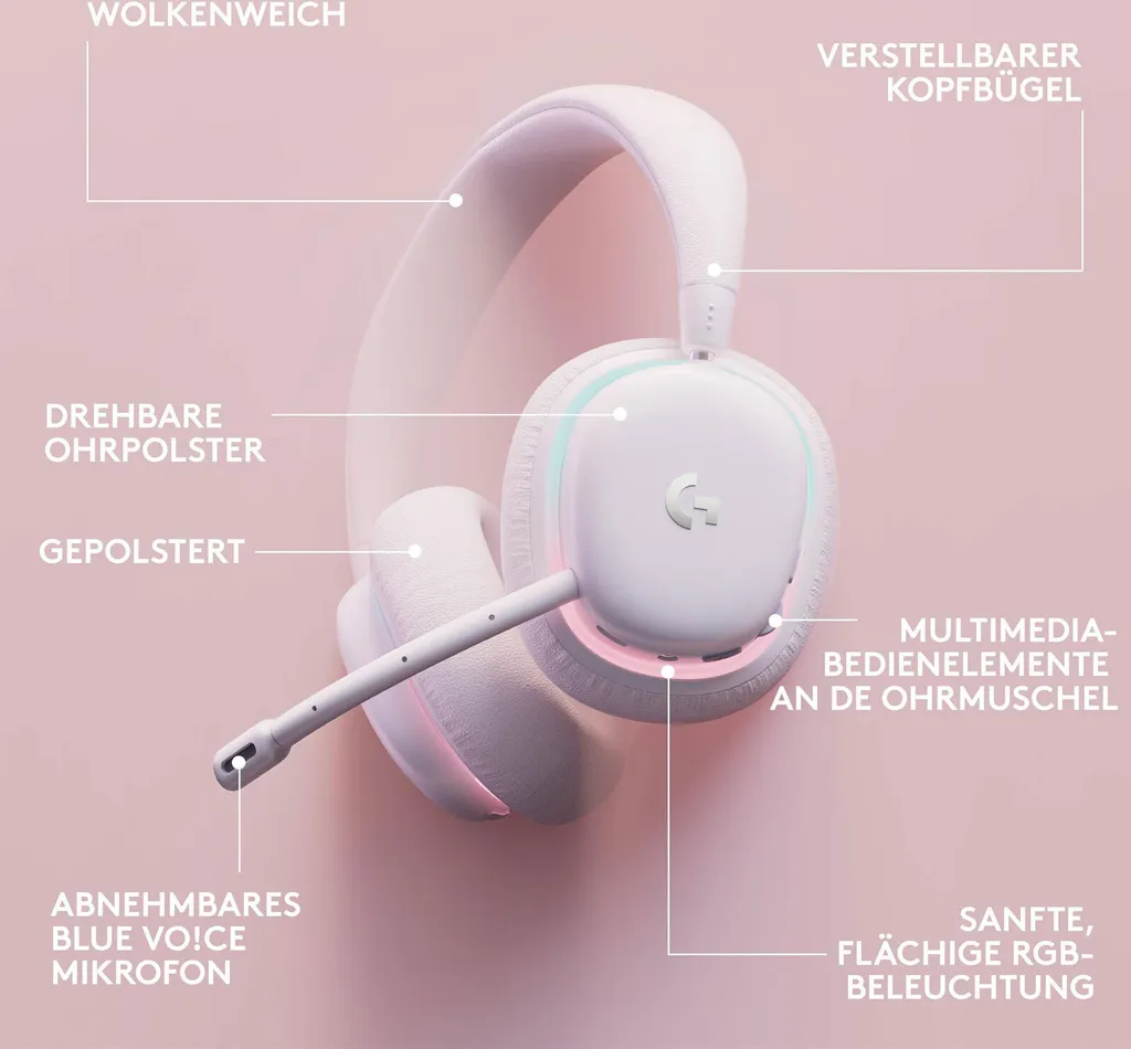 Casque Sans Fil Logitech G735 pour Streaming et Gaming Multplateforme - 18