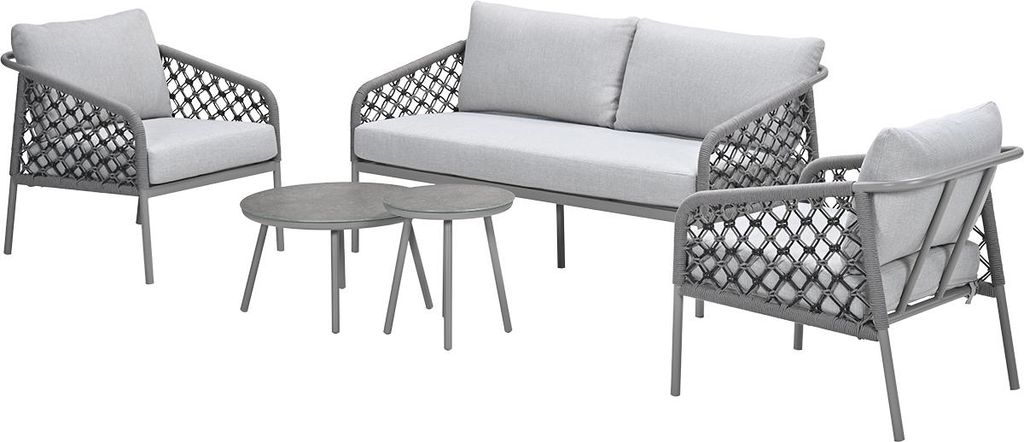 Garden Impressions Torinto Lounge-Set – Taupe – Rope Sand – Produktbild 