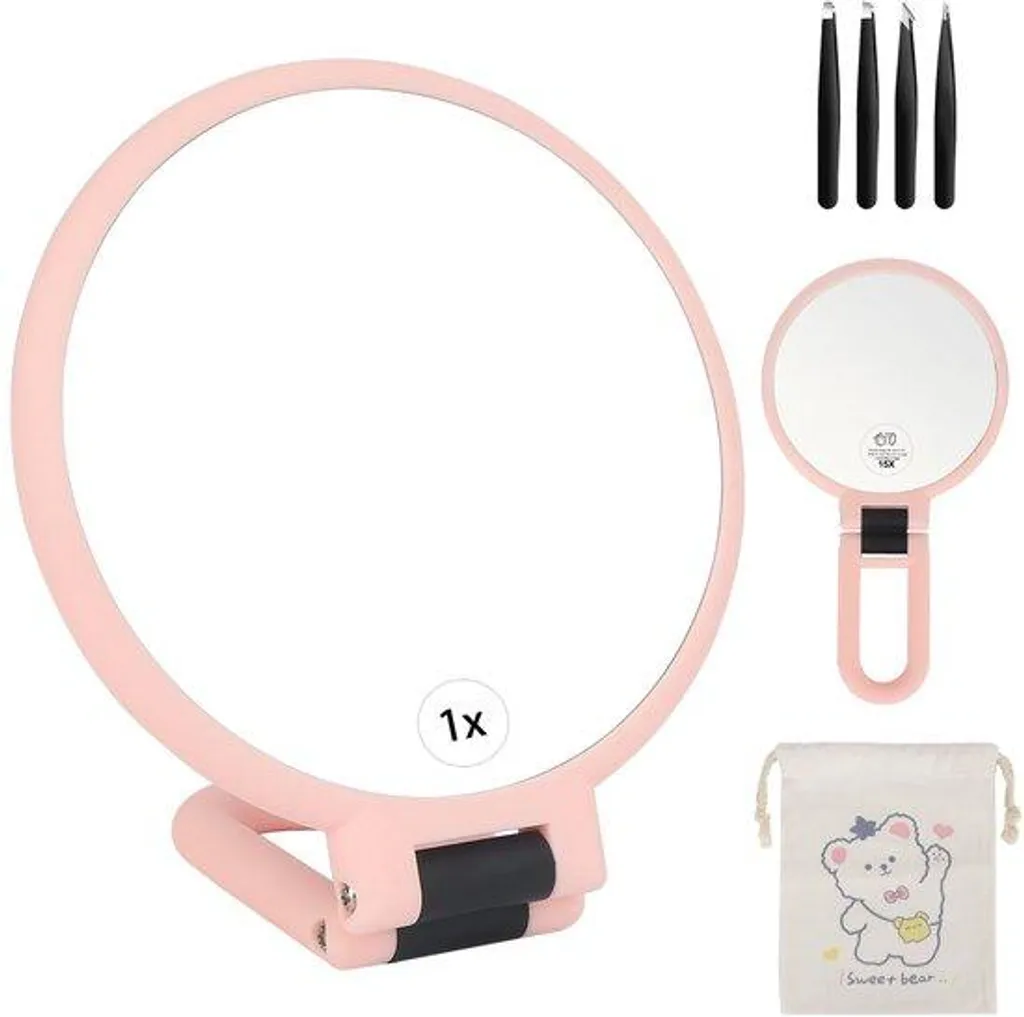 Miroir maquillage 15x rose : finissez-en avec les détails imprécis au zoom