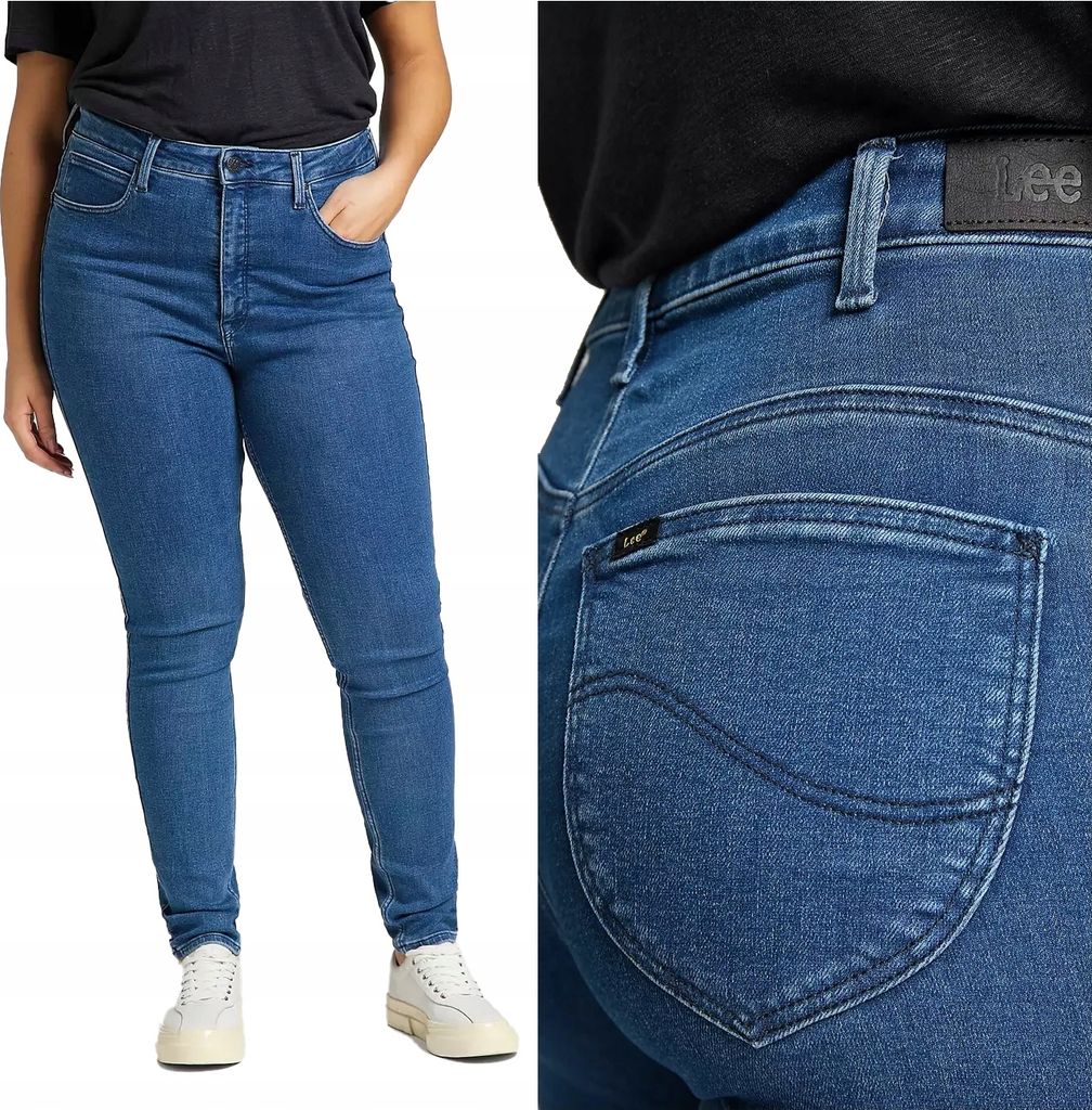 LEE, Damen Jeanshose, Skinny fit, SCARLETT HIGH, W34 L31, Blau, Jeans, baggyjeans, buggy