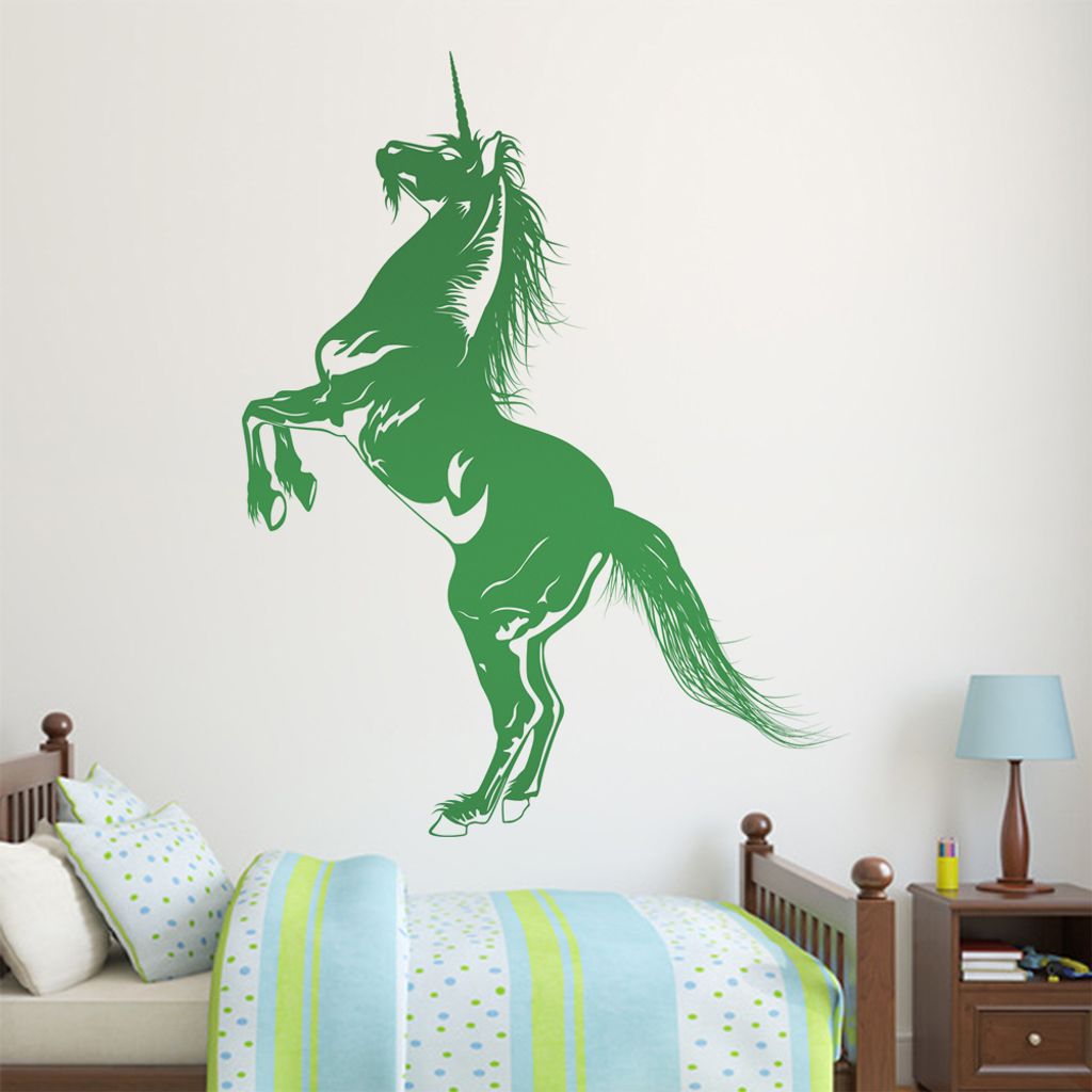 KIWISTAR Einhorn Pferd Hengst Märchen Fantasy Wandtattoo in 6 Größen - Wandaufkleber Wall Sticker - Dekoration, Küche, Wohnzimmer, Schlafzimmer...