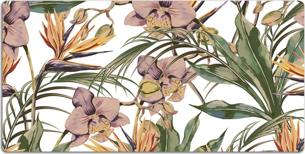 Schreibtischmatte Tischunterlage 120x60 cm Mauspad - Botanische Blätter