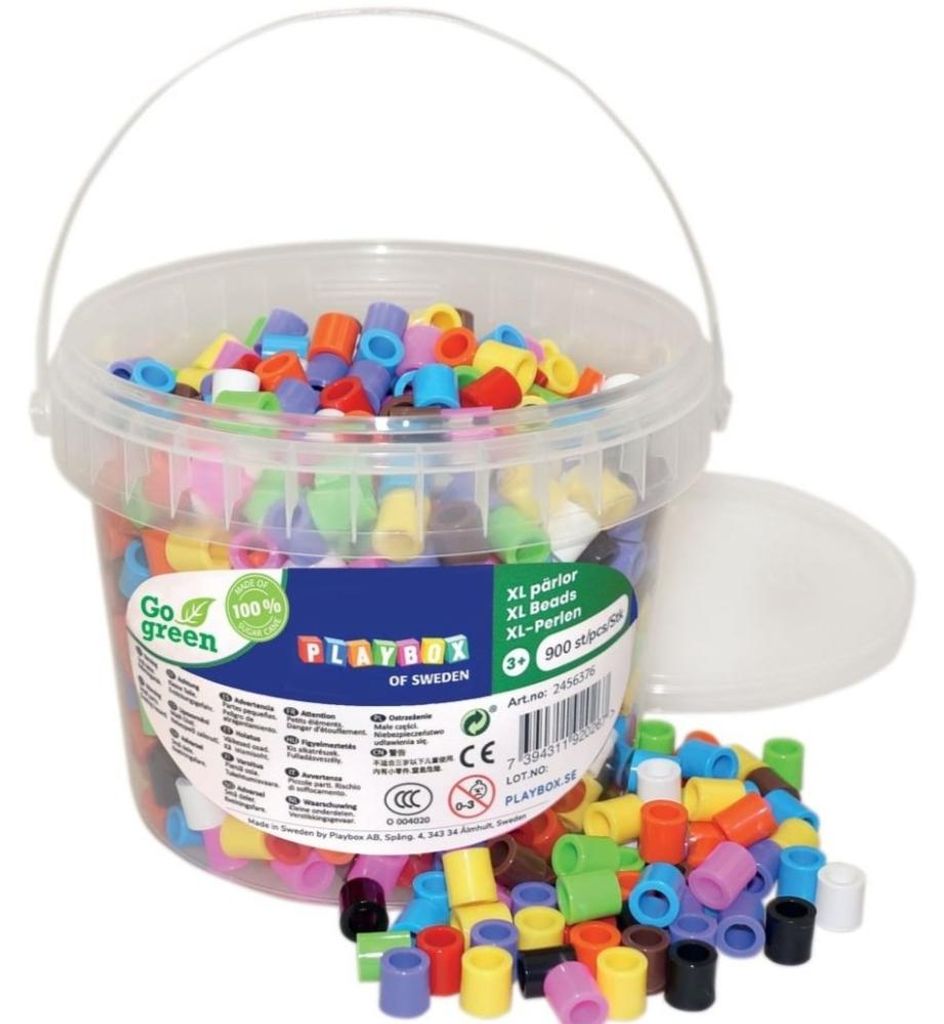 Pudełko Playbox, zestaw 900 sztuk, duże koraliki, różne Zdjęcie produktu 