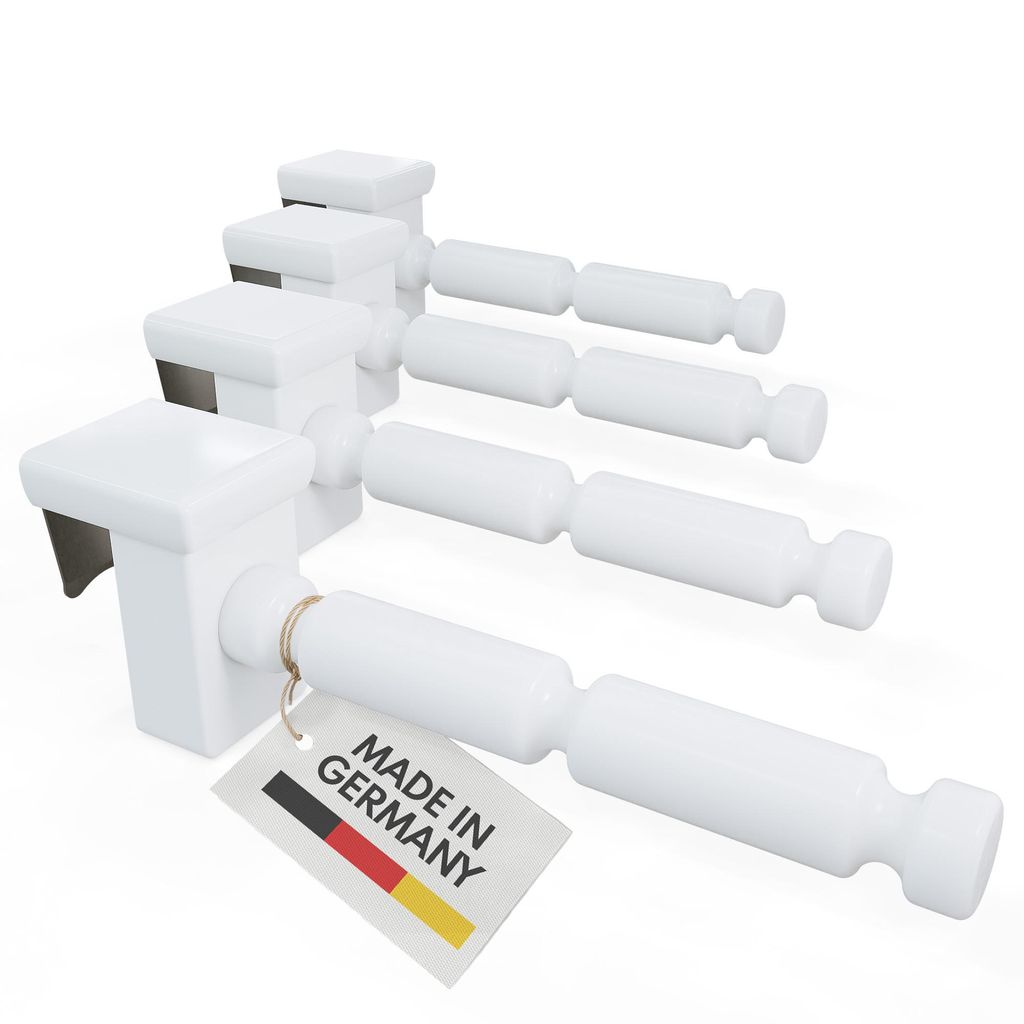 4x Fensterhaken klemmbar mit Distanzhalter, Größe L in Produktbild 
