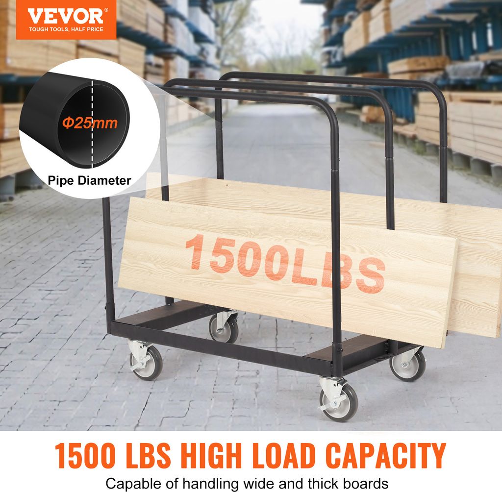 Wózek do transportu paneli VEVOR udźwig 680 kg wózek do Zdjęcie produktu 2
